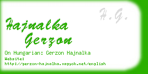 hajnalka gerzon business card